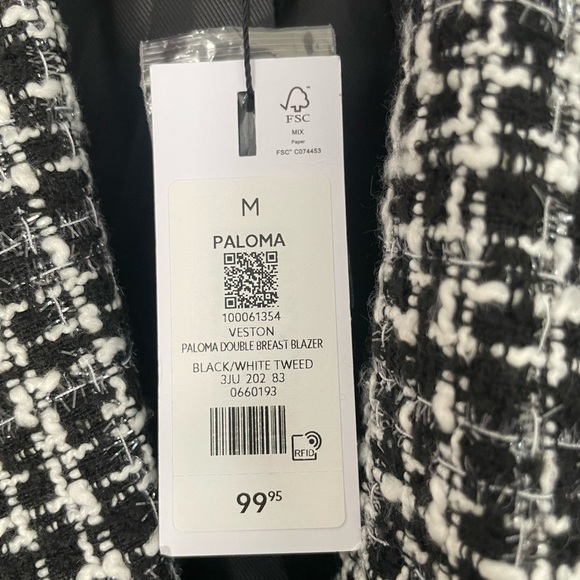 NWT - Blazer by Dynamite – Size M – Classic Black & White - Picture 5 of 11